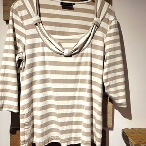 ORLY Women's Striped Tan Top